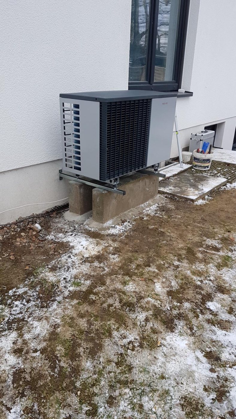 Waermepumpe mit technischer Aufstellung und Anschlussarbeiten